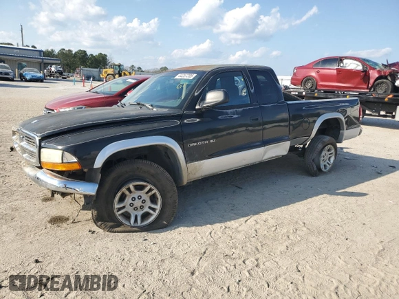 2001 Dodge Dakota SLT with VIN 1B7GG22X41S309217, listed as a Copart auction lot 44257285 with 153,872 mi miles and Salvage Title. Bid and sale history available at carsss.com. Image 1.