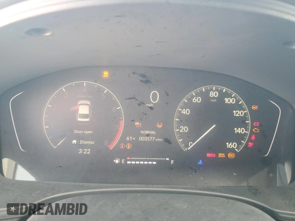 2025 Honda Civic Sport with VIN 2HGFE2F52SH509601, listed as a Copart auction lot 51988145 with 3,577 mi miles and Salvage title. Bid and sale history available at DreamBid. Image 9.