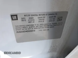 2012 Buick Regal Turbo Premium 1 with VIN 2G4GS5EV4C9202579, listed as a IAAI auction lot 42064182 with 129,730 mi miles and . Bid and sale history available at DreamBid. Image 9.