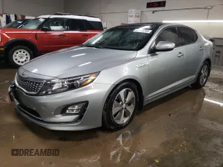 2014 Kia Optima Hybrid EX with VIN KNAGN4AD3E5076389, listed as a Copart auction lot 43745255 with 104,210 mi miles and Salvage Title. Bid and sale history available at carsss.com. Image 1.
