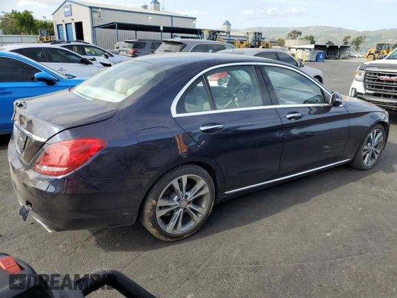 2016 Mercedes-Benz C 300 with VIN 55SWF4JB7GU140184, listed as a Copart auction lot 54410685 with 35,234 mi miles and Salvage Title. Bid and sale history available at carsss.com. Image 3.