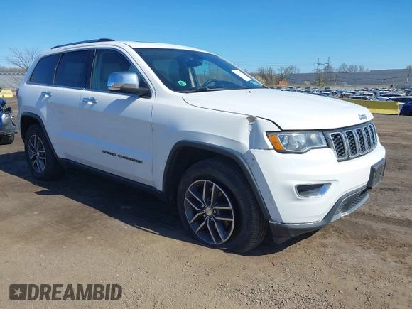 2017 Jeep Grand Cherokee Limited with VIN 1C4RJFBG6HC754452, listed as a IAAI auction lot 42036894 with 52,563 mi miles. Bid and sale history available at carsss.com. Image 1.