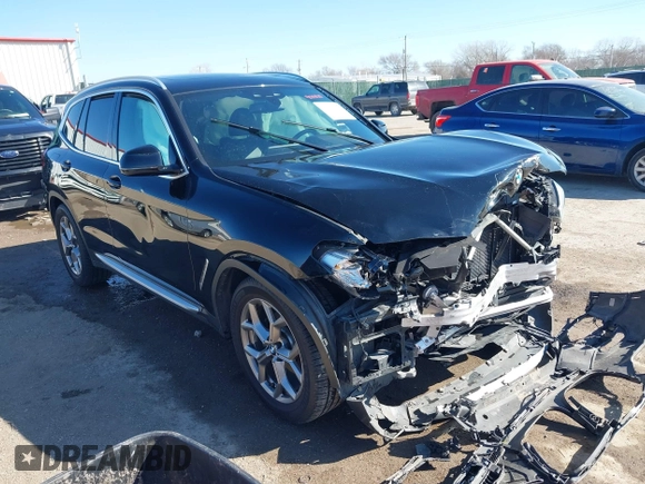 2021 BMW X3 xDrive30i with VIN 5UXTY5C06M9E77419, listed as a IAAI auction lot 41748100 with 119,149 mi miles and . Bid and sale history available at DreamBid. Image 1.