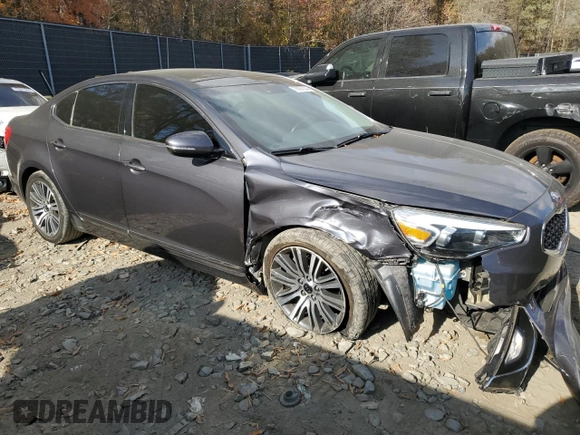 2015 Kia Cadenza Premium with VIN KNALN4D74F5177897, listed as a Copart auction lot 78867304 with 47,087 mi miles and Salvage Title. Bid and sale history available at carsss.com. Image 4.