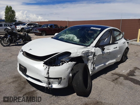 2022 Tesla Model 3 z VIN 5YJ3E1EA0NF161348, wystawiony jako Copart lot #51119285 z przebiegiem Nie podano mil oraz Szkoda całkowita • Salvage title. Historia ofert i sprzedaży dostępna na DreamBid. Obrazek 2.
