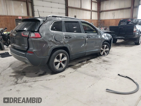 2019 Jeep Cherokee Limited with VIN 1C4PJMDX0KD447210, listed as a IAAI auction lot 42168429 with 51,408 mi miles and . Bid and sale history available at DreamBid. Image 4.