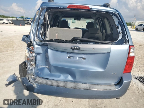2007 Kia Sedona EX with VIN KNDMB233776171638, listed as a Copart auction lot 45663804 with 234,718 mi miles and Salvage Title. Bid and sale history available at carsss.com. Image 6.