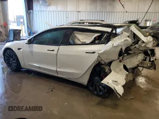 2022 Tesla Model 3 Performance with VIN 5YJ3E1EC8NF200530, listed as a Copart auction lot 43278455 with 50,682 mi miles and Non Repairable. Bid and sale history available at carsss.com. Image 2.