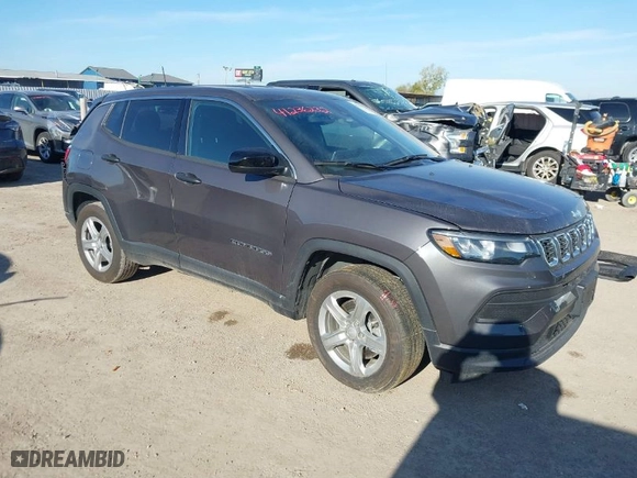 2024 Jeep Compass Sport with VIN 3C4NJDANXRT121722, listed as a IAAI auction lot 41236232 with 8,702 mi miles. Bid and sale history available at carsss.com. Image 1.