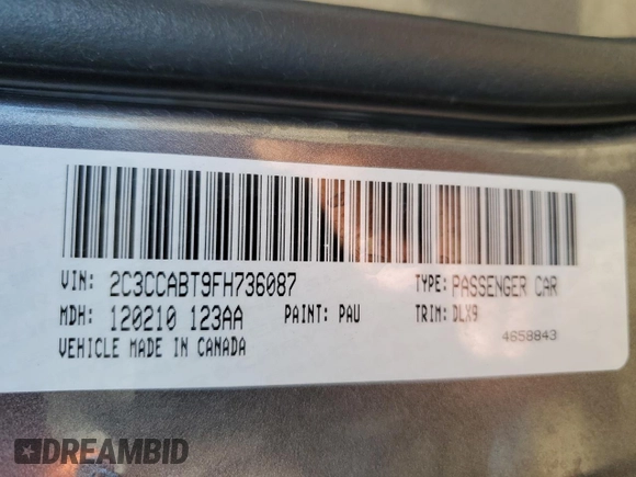 2015 Chrysler 300 S with VIN 2C3CCABT9FH736087, listed as a Copart auction lot 43992515 with 107,954 mi miles and Salvage Title. Bid and sale history available at DreamBid. Image 12.