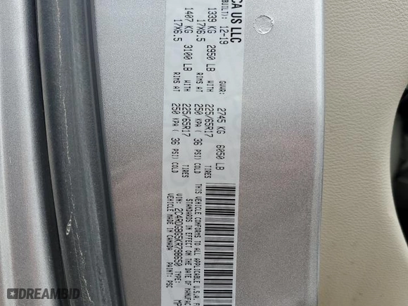 2019 Dodge Grand Caravan SE with VIN 2C4RDGBG5KR798650, listed as a Copart auction lot 50297575 with 364,298 mi miles and Clean Title. Bid and sale history available at carsss.com. Image 14.