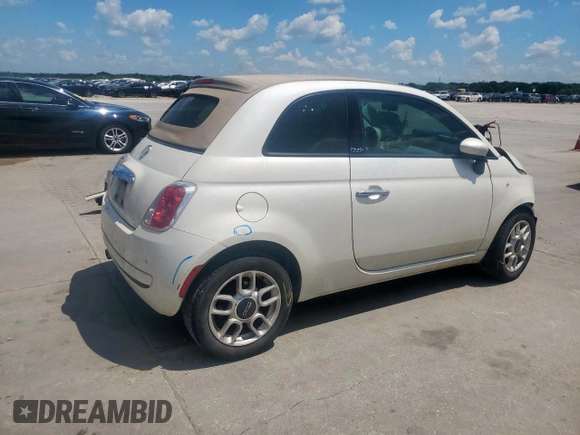 2012 FIAT 500 Pop with VIN 3C3CFFDR8CT128778, listed as a Copart auction lot 54201585 with 134,742 mi miles and Salvage title. Bid and sale history available at DreamBid. Image 3.