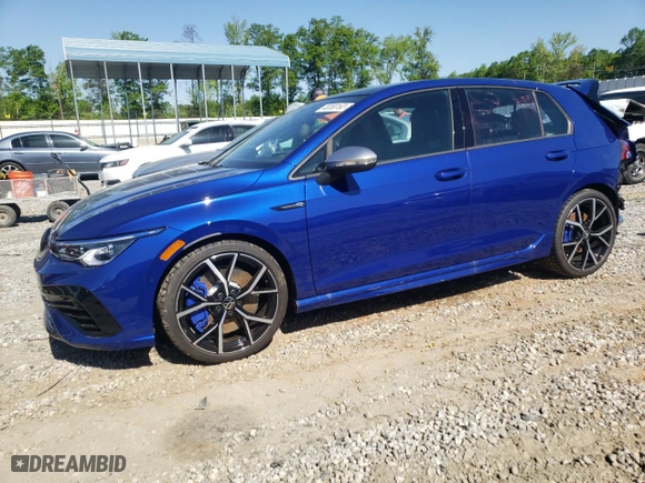 2023 Volkswagen Golf R with VIN WVWFB7CD0PW131190, listed as a Copart auction lot 48380163 with 27 mi miles. Bid and sale history available at carsss.com. Image 1.