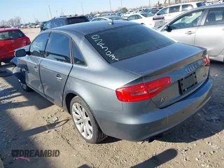 2013 Audi A4 Premium Plus with VIN WAUFFAFL5DN025031, listed as a IAAI auction lot 41822559 with 134,756 mi miles. Bid and sale history available at carsss.com. Image 3.