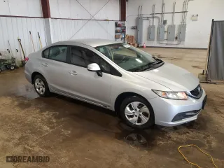 2013 Honda Civic Sdn LX with VIN 2HGFB2F58DH581270, listed as a Copart auction lot 50869375 with 71,286 mi miles and Salvage Title. Bid and sale history available at carsss.com. Image 4.