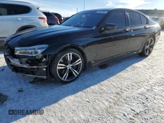 2016 BMW 7 Series 750i xDrive with VIN WBA7B0C50GG526899, listed as a Copart auction lot 46712485 with 97,985 mi miles and Salvage title. Bid and sale history available at DreamBid. Image 1.