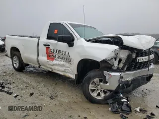 2021 Chevrolet Silverado 1500 Work Truck with VIN 3GCNWAEF8MG357757, listed as a Copart auction lot 43406745 with 71,385 mi miles and Salvage Title. Bid and sale history available at carsss.com. Image 4.