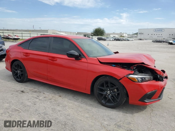 2023 Honda Civic Sport with VIN 2HGFE2F51PH545299, listed as a Copart auction lot 57341085 with 7,339 mi miles and Salvage title. Bid and sale history available at DreamBid. Image 4.
