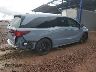 2024 Honda Odyssey Sport with VIN 5FNRL6H73RB031390, listed as a Copart auction lot 48000015 with 13,351 mi miles and Salvage Title. Bid and sale history available at DreamBid. Image 3.