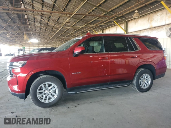 2023 Chevrolet Tahoe LS with VIN 1GNSCMKDXPR120621, listed as a Copart auction lot 75863074 with 28,335 mi miles and Salvage title. Bid and sale history available at DreamBid. Image 1.