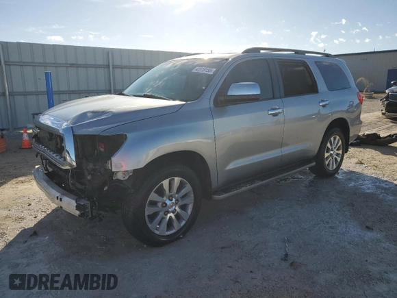 2014 Toyota Sequoia Limited with VIN 5TDKY5G19ES055130, listed as a Copart auction lot 42318155 with 129,880 mi miles and Salvage Title. Bid and sale history available at carsss.com. Image 1.