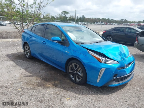 2022 Toyota Prius L Eco with VIN JTDKAMFU5N3165006, listed as a IAAI auction lot 41753470 with 33,567 mi miles. Bid and sale history available at carsss.com. Image 1.