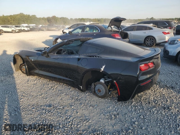 2019 Chevrolet Corvette 1LT with VIN 1G1YB2D73K5123693, listed as a Copart auction lot 75279184 with Not Provided miles and Salvage Title. Bid and sale history available at carsss.com. Image 2.
