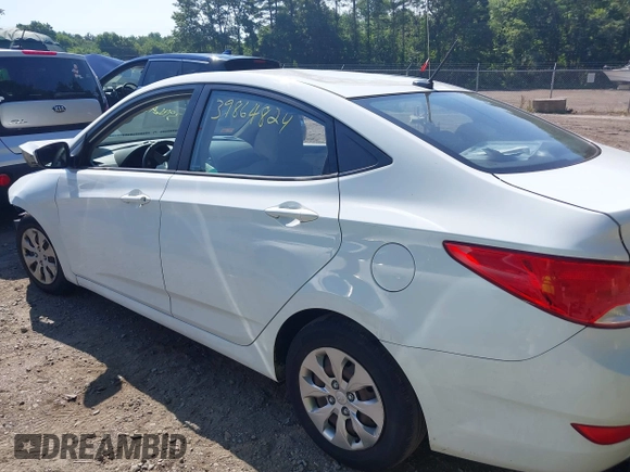 2016 Hyundai Accent SE with VIN KMHCT4AEXGU954727, listed as a IAAI auction lot 39864824 with Not Provided miles and . Bid and sale history available at DreamBid. Image 15.
