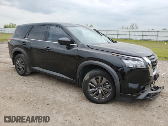 2023 Nissan Pathfinder S with VIN 5N1DR3AA0PC241027, listed as a Copart auction lot 50705045 with 44,829 mi miles and Salvage title. Bid and sale history available at DreamBid. Image 4.