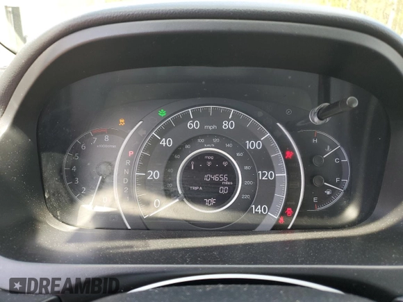 2013 Honda CR-V LX with VIN 5J6RM4H31DL057887, listed as a Copart auction lot 55720285 with 104,656 mi miles and Salvage Title. Bid and sale history available at DreamBid. Image 9.