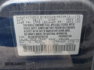 2017 Nissan Sentra SL with VIN 3N1AB7AP3HY382192, listed as a IAAI auction lot 42303954 with 74,278 mi miles and . Bid and sale history available at DreamBid. Image 9.