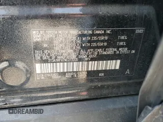 2022 Toyota RAV4 XLE Premium with VIN 2T3A1RFV7NC272235, listed as a Copart auction lot 59426215 with Not provided miles and Salvage title. Bid and sale history available at DreamBid. Image 13.