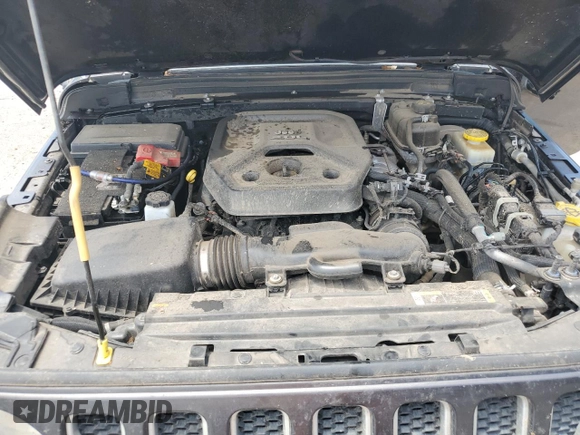 2021 Jeep Wrangler Unlimited Sahara with VIN 1C4HJXENXMW625845, listed as a Copart auction lot 64011475 with 97,505 mi miles and Salvage title. Bid and sale history available at DreamBid. Image 12.