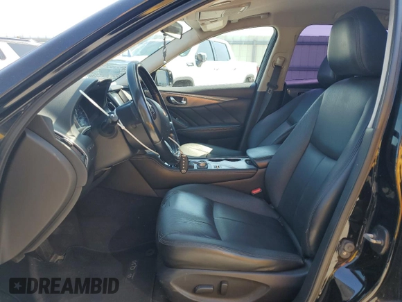 2015 Infiniti Q50 with VIN JN1BV7AP6FM349747, listed as a Copart auction lot 65723545 with 108,795 mi miles and Salvage title. Bid and sale history available at DreamBid. Image 7.