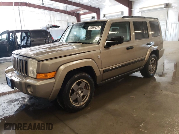 2006 Jeep Commander with VIN 1J8HG48N66C168649, listed as a Copart auction lot 75037014 with 214,261 mi miles and Clean Title. Bid and sale history available at carsss.com. Image 1.