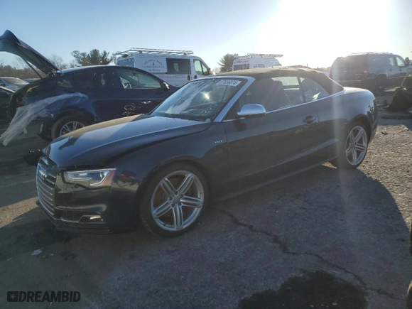 2013 Audi S5 Premium Plus with VIN WAUCGAFH7DN000482, listed as a Copart auction lot 87036074 with 83,172 mi miles and Salvage Title. Bid and sale history available at carsss.com. Image 1.