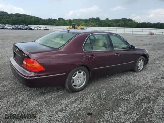 2002 Lexus LS 430 with VIN JTHBN30F720076834, listed as a Copart auction lot 61637384 with 129,217 mi miles and Salvage Title. Bid and sale history available at carsss.com. Image 3.