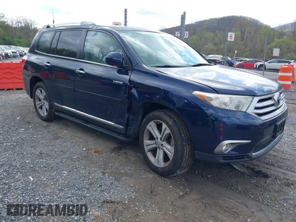 2012 Toyota Highlander Limited with VIN 5TDDK3EH7CS124909, listed as a IAAI auction lot 41982863 with 190,744 mi miles and . Bid and sale history available at DreamBid. Image 1.