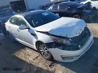 2014 Kia Optima EX with VIN 5XXGN4A79EG260468, listed as a IAAI auction lot 41696210 with 210,860 mi miles. Bid and sale history available at carsss.com. Image 1.