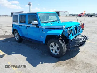 2017 Jeep Wrangler Unlimited Sahara with VIN 1C4BJWEG8HL655998, listed as a IAAI auction lot 41906919 with 100,350 mi miles and . Bid and sale history available at DreamBid. Image 1.