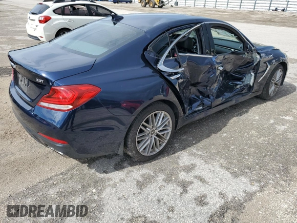 2020 Genesis G70 2.0T with VIN KMTG64LA3LU062323, listed as a Copart auction lot 60740084 with 51,342 mi miles and Non repairable. Bid and sale history available at DreamBid. Image 3.