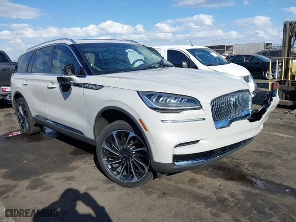 2023 Lincoln Aviator Reserve with VIN 5LM5J7WC0PGL14870, listed as a IAAI auction lot 41278696 with 1 mi miles. Bid and sale history available at carsss.com. Image 1.