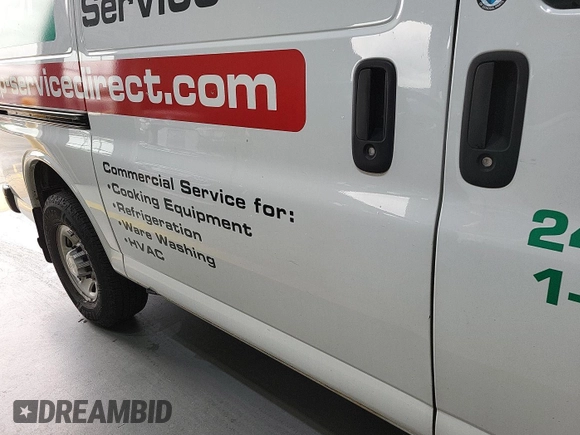 2019 Chevrolet Express Cargo with VIN 1GCWGAFPXK1368408, listed as a IAAI auction lot 42682889 with 154,668 mi miles and . Bid and sale history available at DreamBid. Image 2.