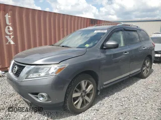 2015 Nissan Pathfinder SV with VIN 5N1AR2MM8FC654587, listed as a Copart auction lot 55139465 with 102,397 mi miles and Salvage Title. Bid and sale history available at carsss.com. Image 1.