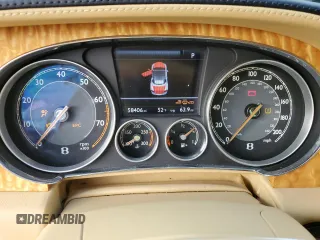 2013 Bentley Continental GT with VIN SCBGR3ZA0DC079677, listed as a Copart auction lot 82753764 with 58,406 mi miles and Salvage Title. Bid and sale history available at DreamBid. Image 9.