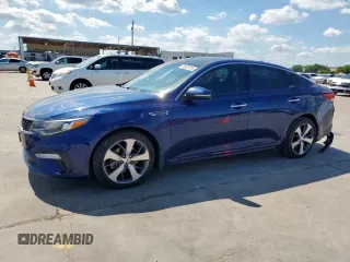 2019 Kia Optima LX with VIN 5XXGT4L33KG356754, listed as a Copart auction lot 56639735 with 111,101 mi miles and Salvage title. Bid and sale history available at DreamBid. Image 1.
