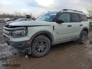 2022 Ford Bronco Sport Big Bend with VIN 3FMCR9B66NRD78142, listed as a Copart auction lot 46887505 with 0 mi miles and Salvage Title. Bid and sale history available at carsss.com. Image 1.