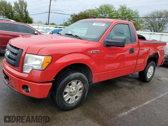 2009 Ford F-150 XL with VIN 1FTRF12W09KB82930, listed as a Copart auction lot 54966505 with 328,094 mi miles and Clean Title. Bid and sale history available at carsss.com. Image 1.