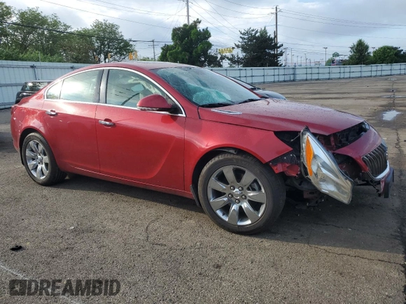 2014 Buick Regal Premium I z VIN 2G4GN5EX2E9236354, wystawiony jako Copart lot #56897205 z przebiegiem 77 147 mil mil oraz Szkoda całkowita • Salvage title. Historia ofert i sprzedaży dostępna na DreamBid. Obrazek 4.