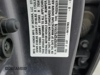 2015 Honda Civic LX z VIN 19XFB2F52FE275176, wystawiony jako Copart lot #53831585 z przebiegiem 142 435 mil mil oraz Szkoda całkowita • Salvage title. Historia ofert i sprzedaży dostępna na DreamBid. Obrazek 13.